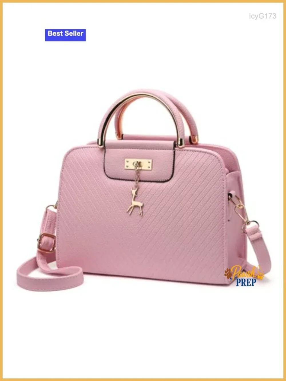 Small Croc Texture Satchel Handbag - Faux Leather Top Handle Purse Crossbody